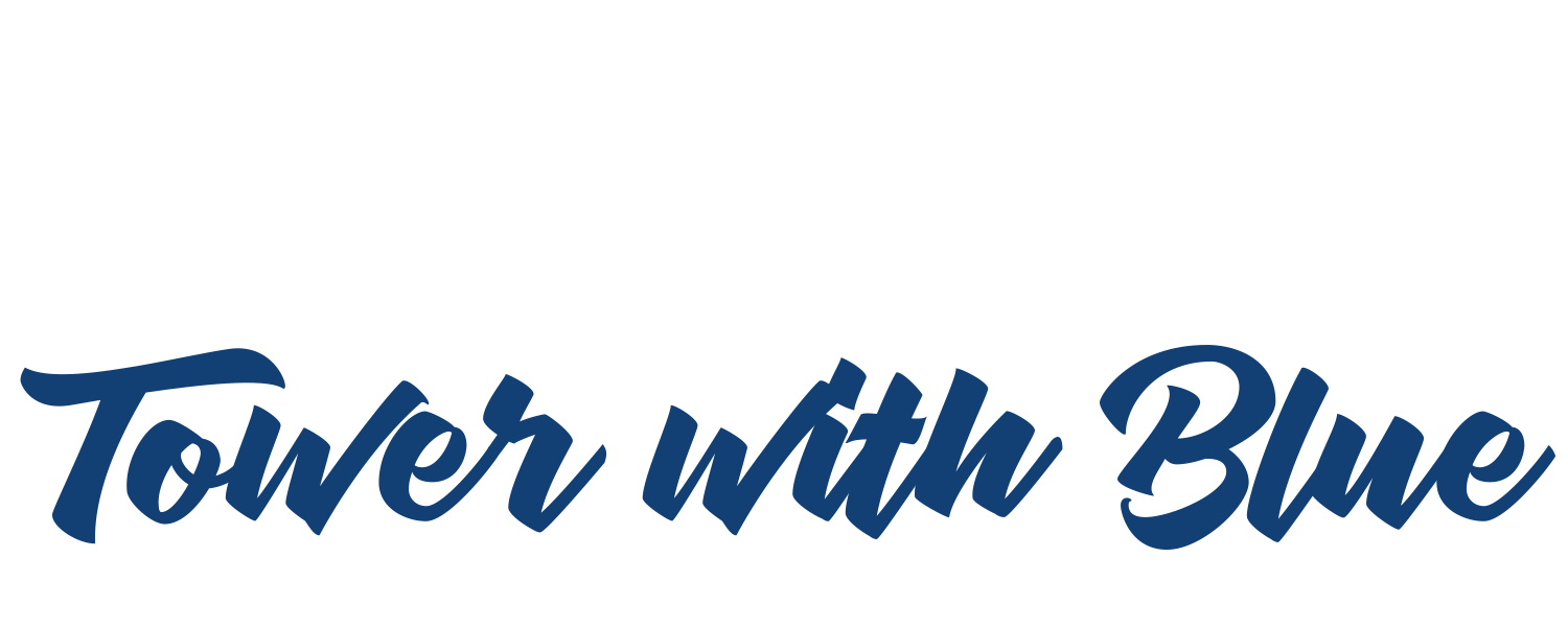 Be Bold. Tower with Blue. logo