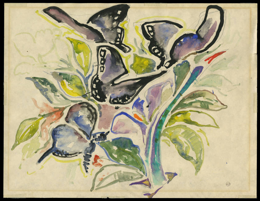 watercolor painting of Butterflies by Walter Inglis Anderson.