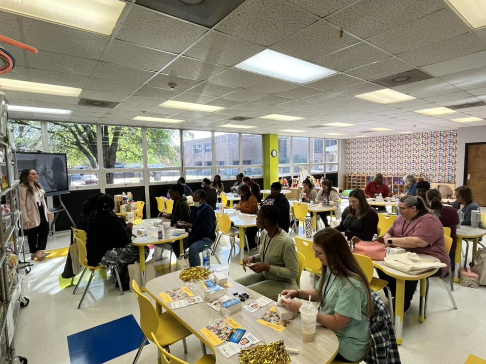 Local teachers participating in a professional development workshop at The School of Education. 