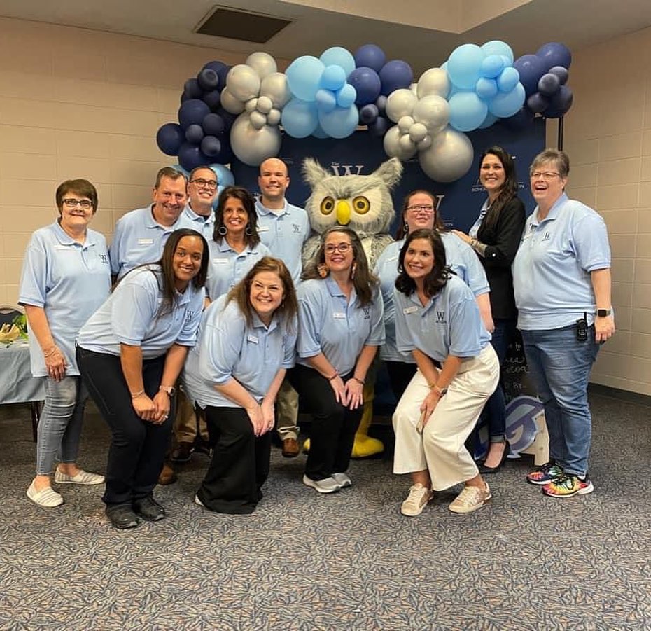 School of Education Team poses for a picture with Ody Owl