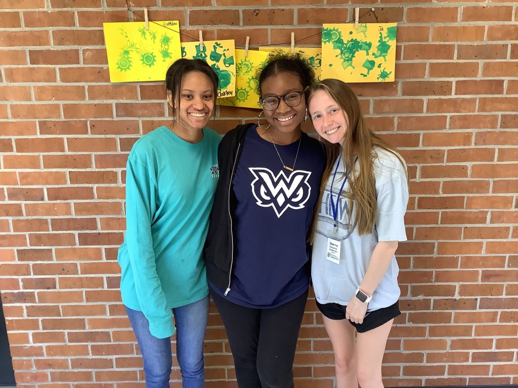 Three education students completing field experience hours