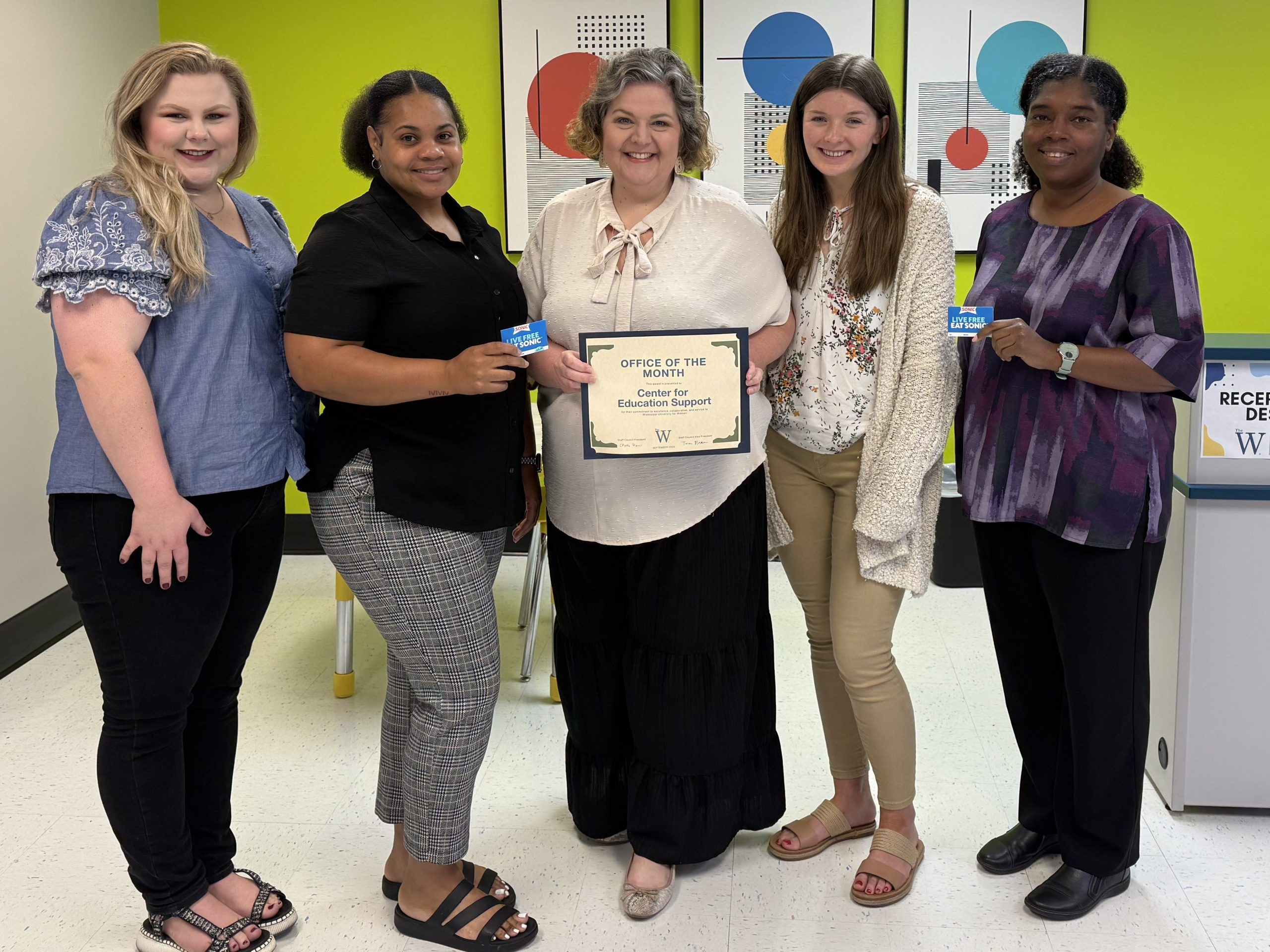 CES as the September 2025 Office of the Month at The W - Staff Council Awardee