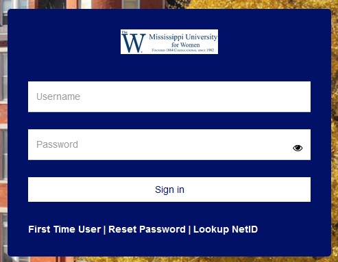 Screenshot showing WConnect login page