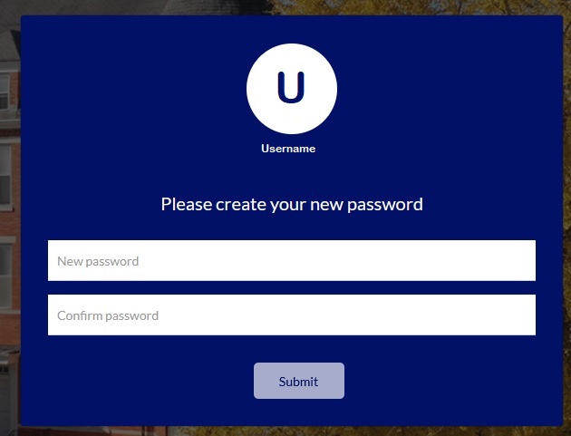 Screenshot of prompt to create a password in WConnect