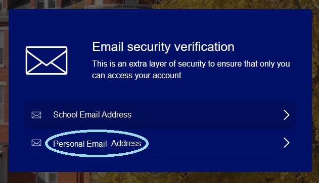 Screenshot showing email verification prompt on WConnect