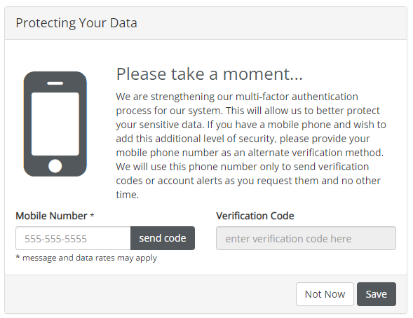 screenshot of multifactor authentication prompt
