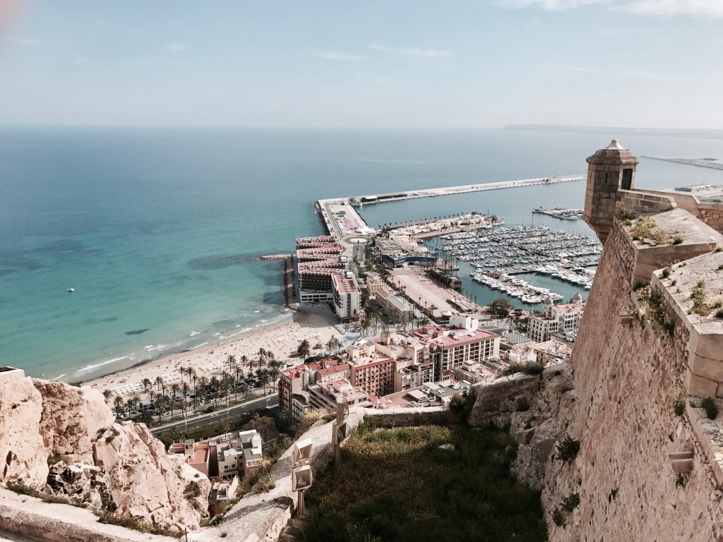 View of the Mediterranean from a Spanish Fortress in Alicante