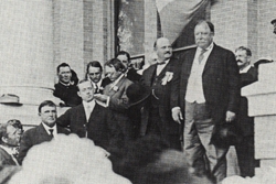 President Taft on steps of Music Hall