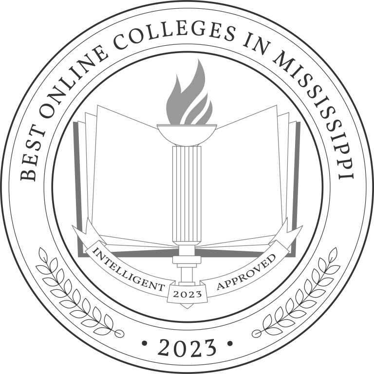 Badge: Intelligent.com Best Online Colleges in Mississippi
