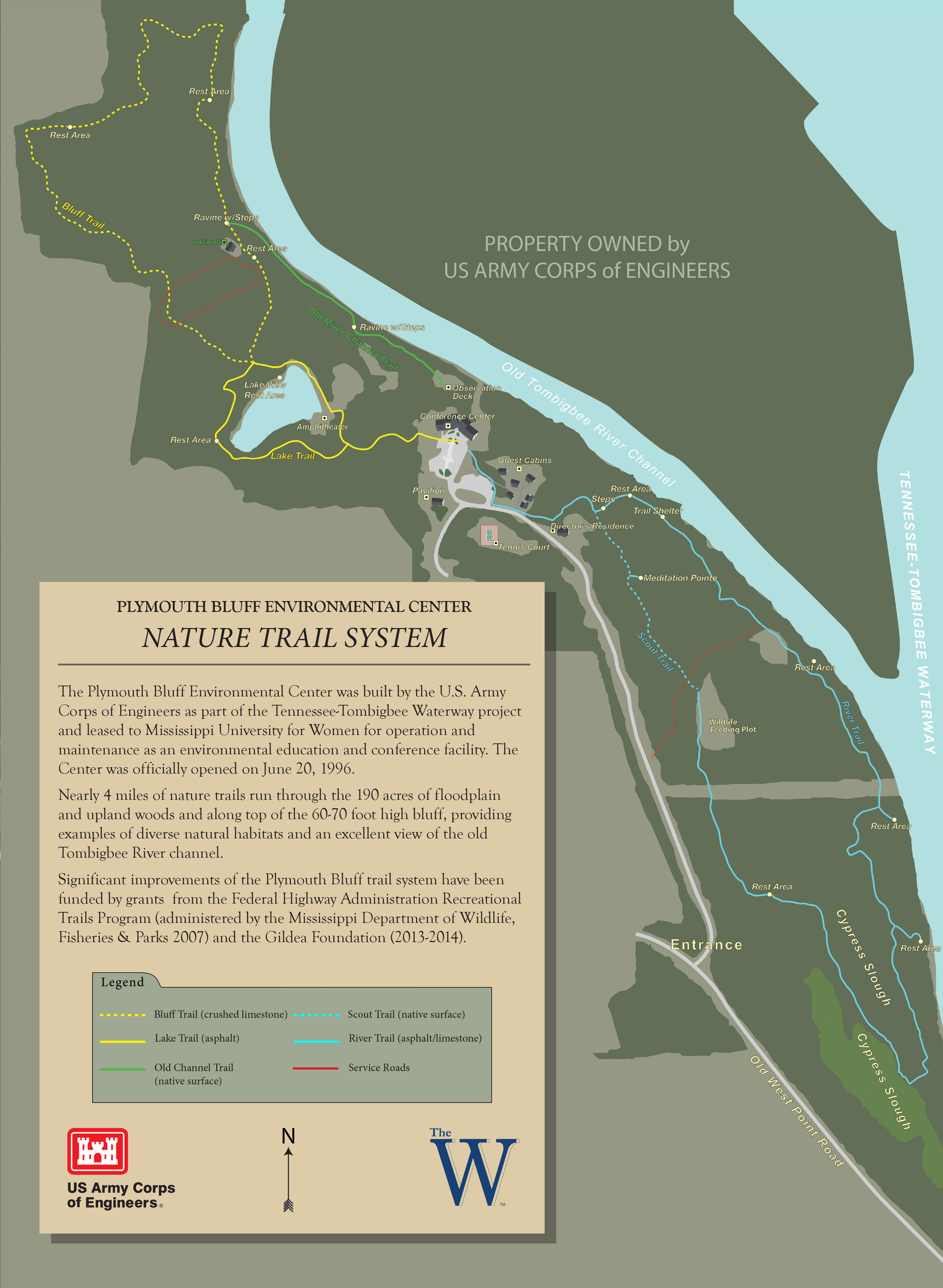 Plymouth Bluff Trails Map