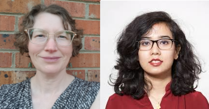 Shannon James on left and Lisa Shrestha on right.