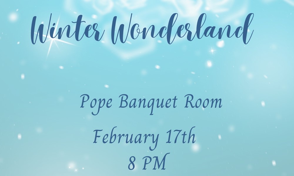 Winter Wonderland Pope Banquet Room February 17th 8pm