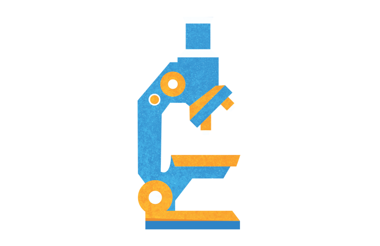 vector image of a microscope