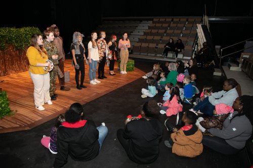 Students gather in Cromwell theater.
